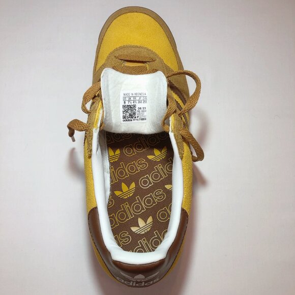 Rare! Adidas Allteam Sneakers Mens 8 Womens 9.5 Gold Tan Off-White Barely Worn - Picture 5 of 11